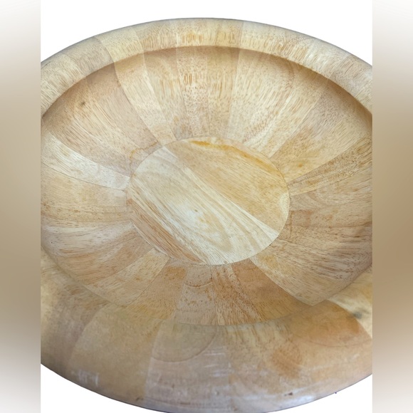 Crate & Barrel wooden salad serving bowl - Picture 2 of 4